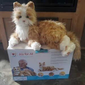 Hasbro Joy For All Interactive Orange Tabby Cat Companion Pet - Great Condition